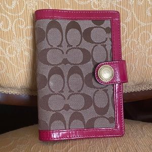 Mini Coach denim signature notebook